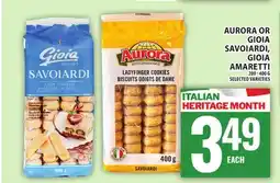 Food Basics AURORA OR GIOIA SAVOIARDI, GIOIA AMARETTI offer