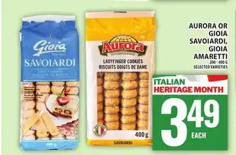 Food Basics AURORA OR GIOIA SAVOIARDI, GIOIA AMARETTI offer