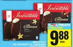 Food Basics IRRESISTIBLE THE CREAMIEST ICE CREAM BARS offer