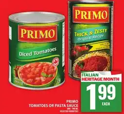 Food Basics PRIMO TOMATOES OR PASTA SAUCE offer