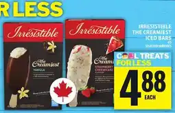 Food Basics IRRESISTIBLE THE CREAMIEST ICED BARS offer
