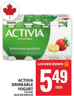 Food Basics ACTIVIA DRINKABLE YOGURT offer