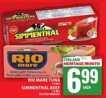 Food Basics RIO MARE TUNA OR SIMMENTHAL BEEF offer