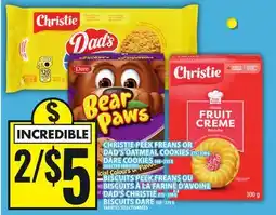 Food Basics CHRISTIE PEEK FREANS OR DAD'S OATMEAL COOKIES OR DARE COOKIES offer