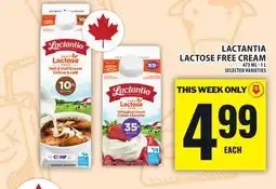 Food Basics LACTANTIA LACTOSE FREE CREAM offer