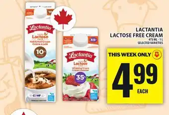 Food Basics LACTANTIA LACTOSE FREE CREAM offer