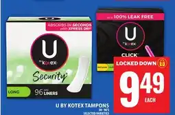 Food Basics U BY KOTEX TAMPONS offer