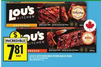 Food Basics LOU'S KITCHEN BBQ PORK BACK RIBS offer