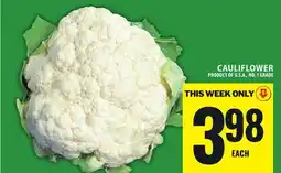 Food Basics CAULIFLOWER offer