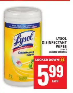 Food Basics LYSOL DISINFECTANT WIPES offer