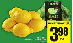 Food Basics LEMONS OR LIMES offer