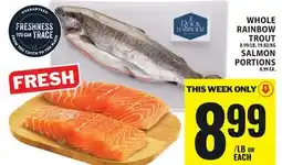 Food Basics WHOLE RAINBOW TROUT OR SALMON PORTIONS offer