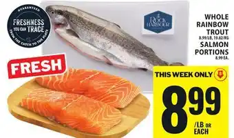 Food Basics WHOLE RAINBOW TROUT OR SALMON PORTIONS offer