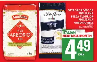 Food Basics VITA SANA 00 OR MOLISANA PIZZA FLOUR OR MOLISANA ARBORIO RICE offer