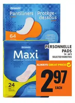 Food Basics PERSONNELLE PADS offer
