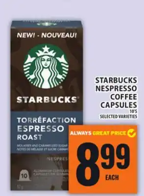 Food Basics STARBUCKS NESPRESSO COFFEE CAPSULES offer
