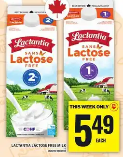 Food Basics LACTANTIA LACTOSE FREE MILK offer