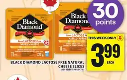 Food Basics BLACK DIAMOND LACTOSE FREE NATURAL CHEESE SLICES offer