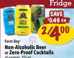 Farm Boy Farm Boy Non-Alcoholic Beer or Zero-Proof Cocktails offer