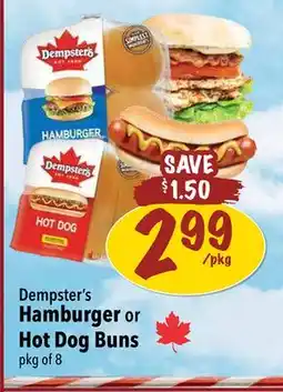 Farm Boy Dempster's Hamburger or Hot Dog Buns offer