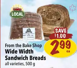 Farm Boy From the Bake Shop Wide Width Sandwich Breads offer
