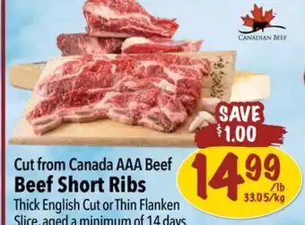 Farm Boy Cut from Canada AAA Beef Beef Short Ribs offer
