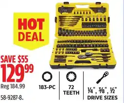 Canadian Tire Stanley Professional Grade Black Chrome Socket Set offer