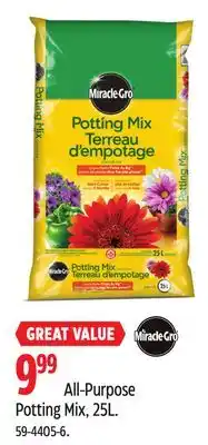 Canadian Tire Miracle-Gro All-Purpose Potting Mix offer