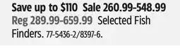 Canadian Tire Selected Fish Finders offer