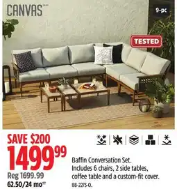 Canadian Tire Canvas Baffin Conversation Set offer
