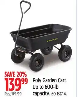 Canadian Tire Yardworks Poly Garden Cart offer