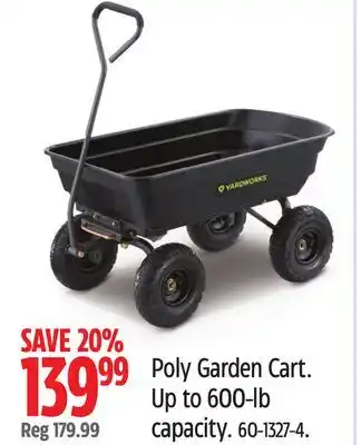 Canadian Tire Yardworks Poly Garden Cart offer
