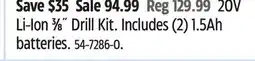 Canadian Tire Black + Decker Li-Ion 3⁄8˝ Drill Kit offer