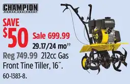 Canadian Tire CHAMPION 212cc Gas Front Tine Tiller, 16˝ offer