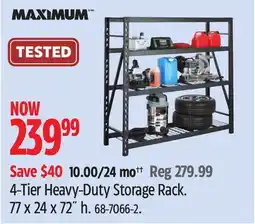 Canadian Tire MAXIMUM 4-Tier Heavy-Duty Storage Rack offer