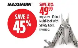Canadian Tire Maximum Multi-Tool with Safety Lock offer