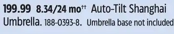 Canadian Tire Canvas Auto-Tilt Shanghai Umbrella offer