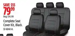 Canadian Tire Complete Seat Cover Kit, Black offer