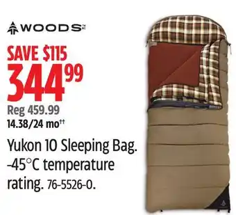 Canadian Tire Yukon 10 Sleeping Bag offer