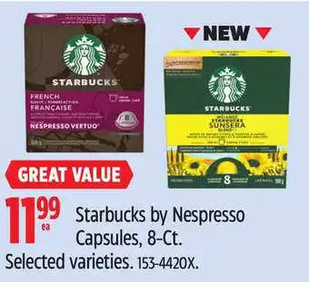 Canadian Tire Starbucks by Nespresso Capsules offer