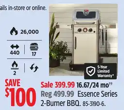 Canadian Tire Vida by PADERNO Essence Series 2-Burner BBQ offer