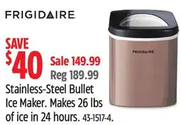 Canadian Tire Stainless-Steel Bullet Ice Maker. Makes 26 lbs of ice in 24 hours offer