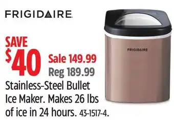 Canadian Tire Stainless-Steel Bullet Ice Maker. Makes 26 lbs of ice in 24 hours offer