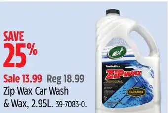 Canadian Tire Zip Wax Car Wash & Wax offer