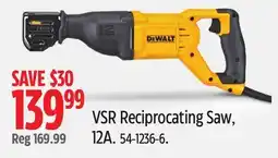 Canadian Tire Dewalt VSR Reciprocating Saw, 12A offer