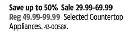 Canadian Tire Heritage Selected Countertop Appliances offer