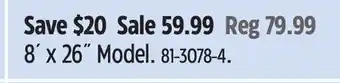 Canadian Tire 8´ x 26˝ Model offer