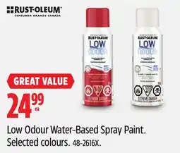 Canadian Tire Rust-oleum Low Odour Water-Based Spray Paint offer