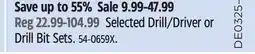Canadian Tire Mastercraft Selected Drill/Driver or Drill Bit Sets offer