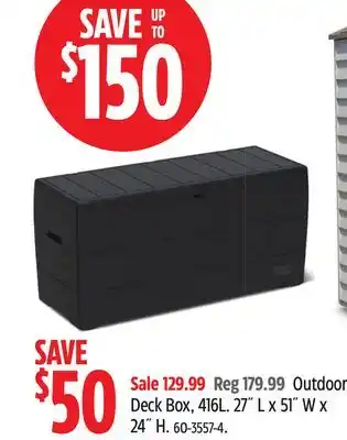 Canadian Tire Duramax Outdoor Deck Box, 416L offer
